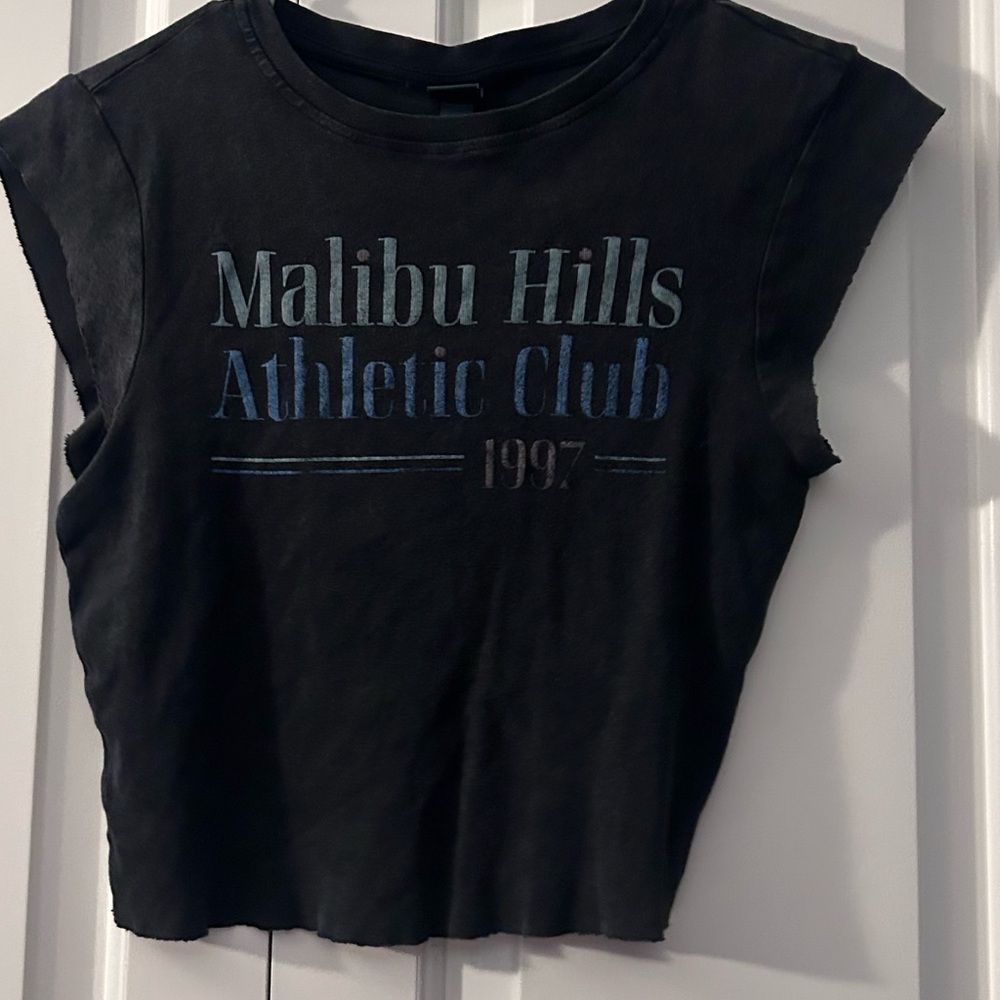 Malibu Hills Athletic Club 1997 Black Crop Top